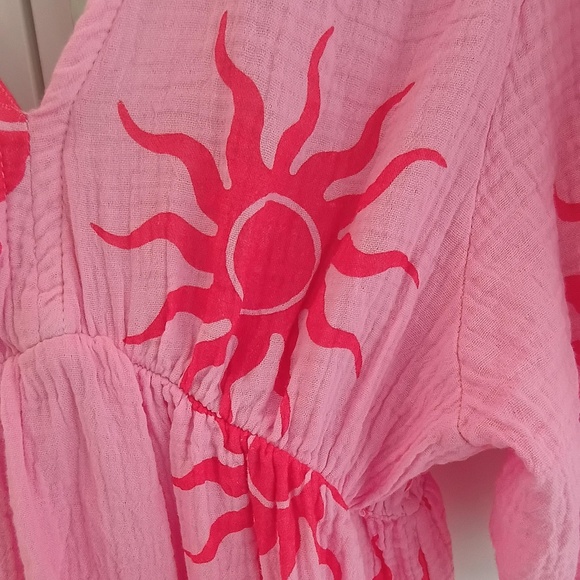 Lovely Pink & Red Cotton Dress*NEW - Picture 6 of 8